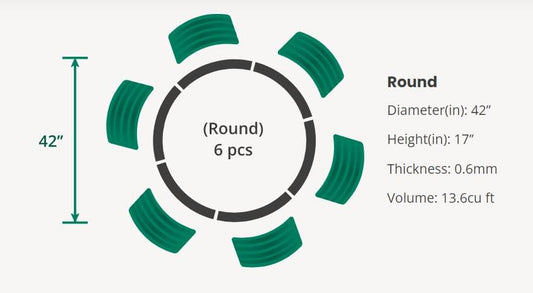 Vego garden 17" Tall 42" Round Raised Garden Bed Metal Raised Bed Planter Box for Vegetables Flowers Patio, British Green