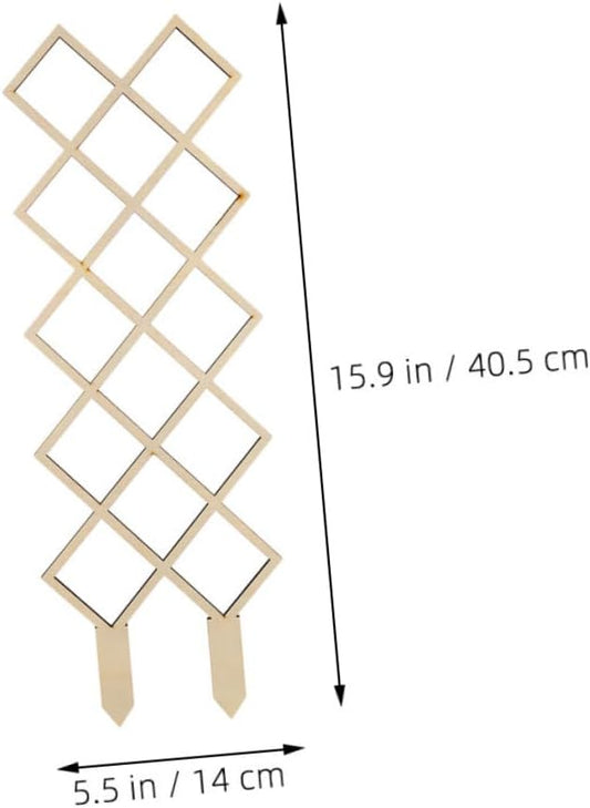 Wooden Plant Trellis for Indoor Climbing Plants with Honeycomb DIY Support Frame for Orchids Vines Tomatoes Reusable