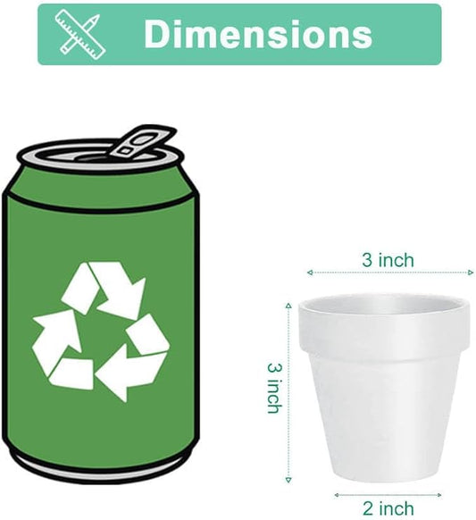 vensovo 3 Inch White Terra Cotta & Terracotta Pots with Drainage - 20 Pack Clay Flowerpots, Succulent Nursery Planter Great for Plants, Crafts, Wedding Favor