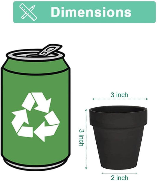 vensovo 3 Inch Black Terra Cotta & Terracotta Pots with Drainage - 20 Pack Clay Flowerpots, Succulent Nursery Planter Great for Plants, Crafts, Wedding Favor