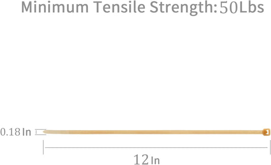 XINGO 1000 PCS Gold Zip Ties 12 Inch, 60 LBS Tensile Strength, Self-Locking Nylon Plastic Nylon PA66 Wire Ties for Indoor and Outdoor Use