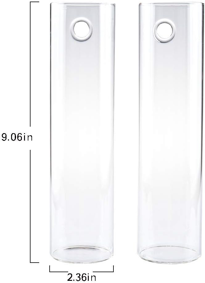 Kingbuy Wall-Mounted Plant Terrarium Propagation Station - 4 Cylinder Hanging Glass Tubes Planter for Hydroponic Plants, Indoor Wall Vases & Decorative Plant Holder Bathroom Office Living Room Decor