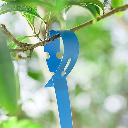 100Pcs Plant Tags Wrap Around Tree Tags Markers, Removable,Adjustable Garden Labels Plant Tags(8.27"x0.8", Blue)