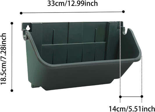 Eapmic Vertical Wall Planter with 18 Pots, Hanging Garden Plant Flowerpot Holder, Stackable Wall-Mounted Planter, Balcony Planters for Flowers Vegetables Fruits (Dark Green, 18 Pots)