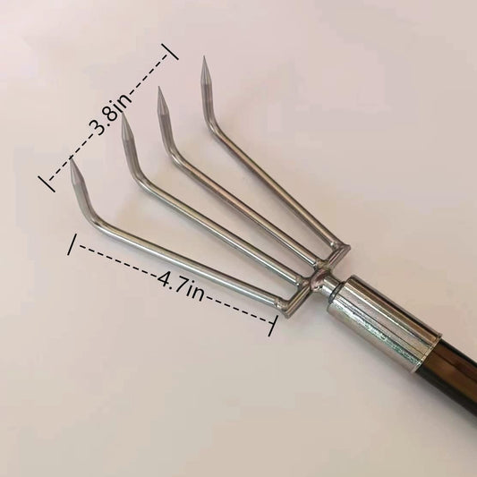 Stainless Steel Garden Claw rake Multifunctional rake, Lengthened Aluminum Alloy Handle, can be Used for Weeding and loosening The Soil in The Garden, and can Also be Used for Treasure Digging