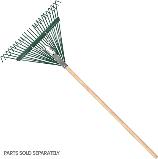 Zenport J2424 Leaf Rake with Deluxe Spring, 24-Tine, Rake Head Only, Green - 3 Pack