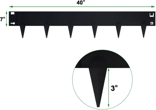 5 Pack Steel Landscape Edging,Metal Landscape Edging 40 Inch Strips, Metal Garden Edging 7 inch Depth, Steel Edging for Landscaping
