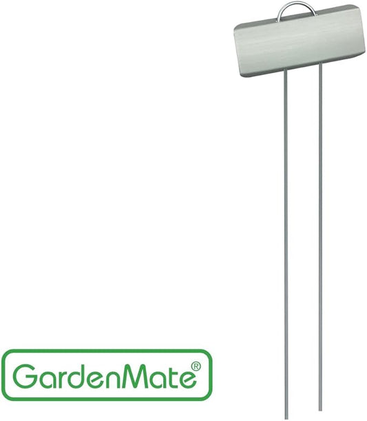 GardenMate 100-Pack Weatherproof Large Zinc Metal Plant Labels, Height 11.5", Label Area 3 1/2 x 1 1/4"