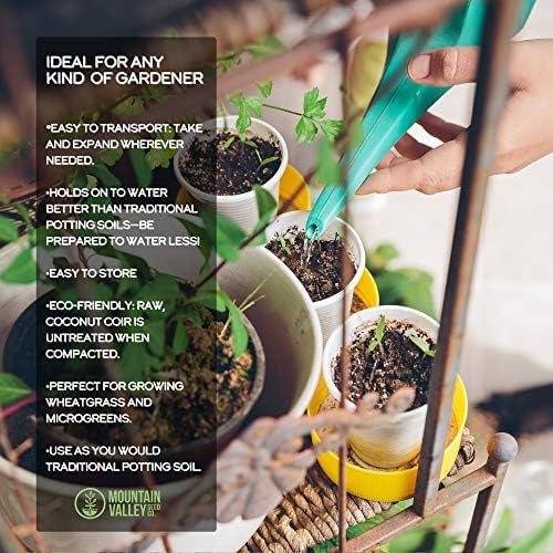 Minute Soil Bulk Coconut Coir Block 2-Pack ā OMRI Listed for Organic Use ā Compressed Growing Medium Expands with Water ā Indoor & Outdoor Gardening Soil Alternative