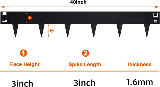 5 Pack Steel Landscape Edging,Metal Landscape Edging 40 Inch Strips, Metal Garden Edging 6 inch Depth, Steel Edging for Landscaping
