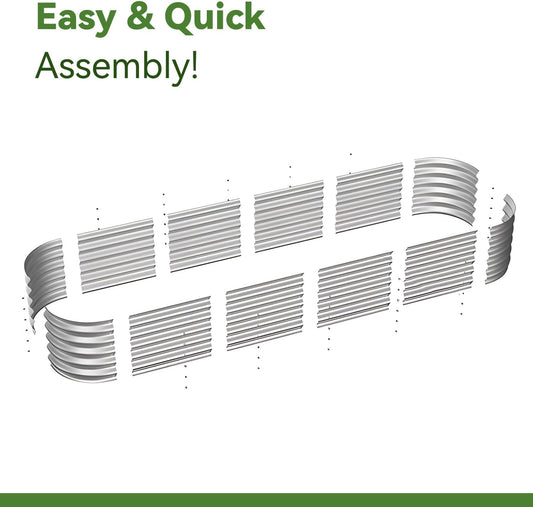 Galvanized Raised Garden Bed 4x2x1ft,Outdoor Large Metal Planter Box for Vegetables, Flowers, and Herbs – Heavy Duty Steel Raised Bed for Backyard Gardening – Rust-Resistant Flower Bed