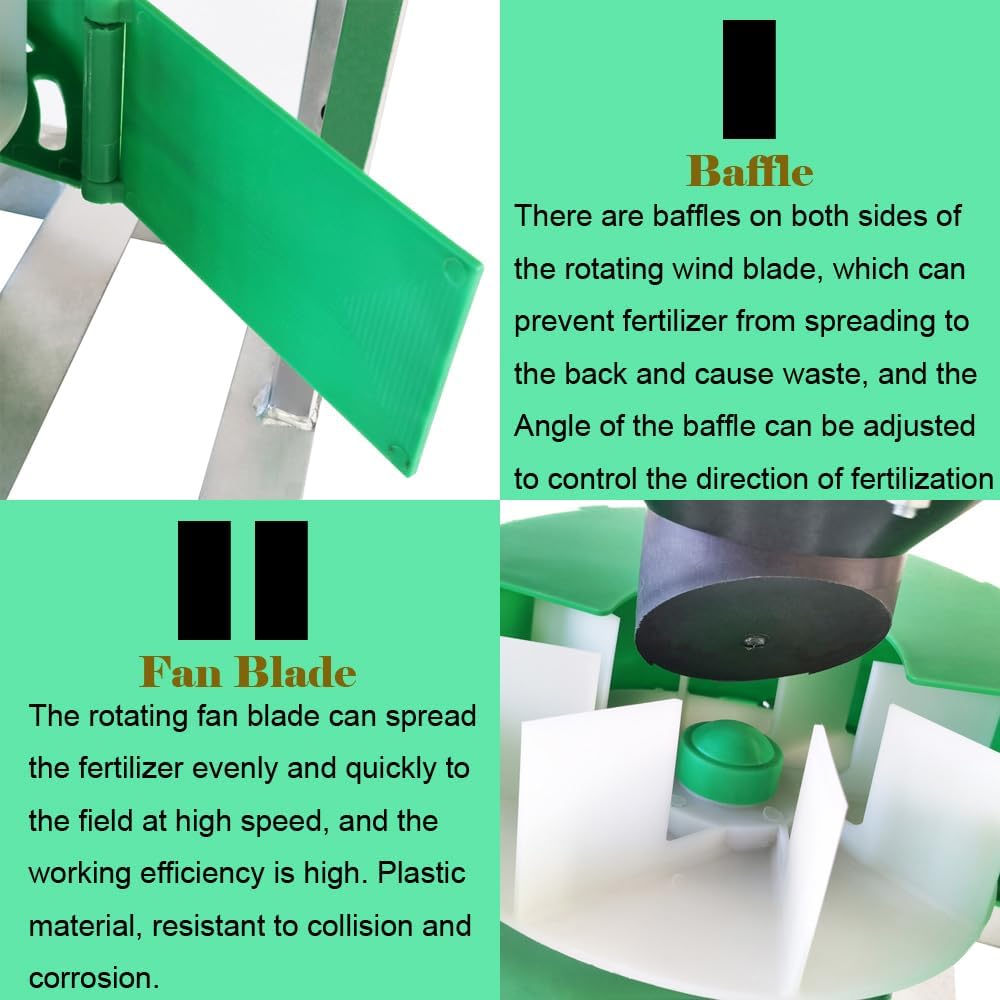 ATV/UTV Broadcaster Spreader All Purpose Spreader 42.3gal/160L Stainless Steel Seed Fertilizer Salt Spreader Garden Tractor Spreader 16.4ft-19.7ft Spreading Width 12V