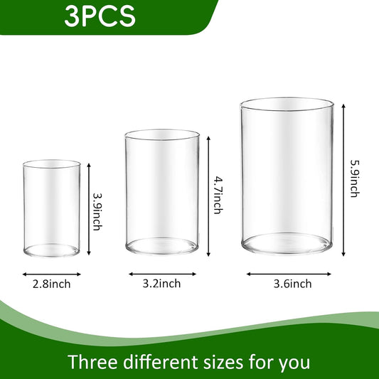 36pcs Glass Vase Cylinder for Centerpieces Small Flower Glass Clear Home Decor Centerpiece Table Flower Vase Decorations for Wedding&Holiday 4,4.7,6Inch Tall