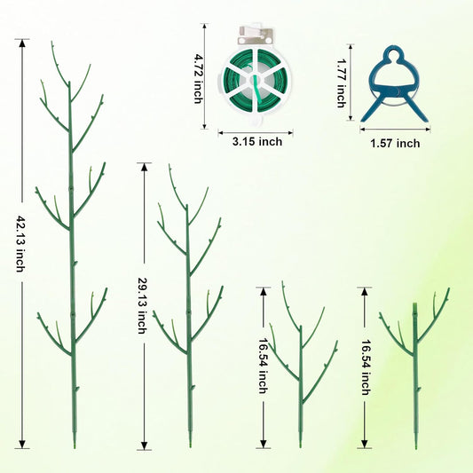 15 Pack Stackable Plant Support Stakes, Garden Trellis for Climbing Plants Indoor and Outdoor Use, Plant Accessories for Potted Plants Monstera, Plant Sticks for Climbing Plant Stems