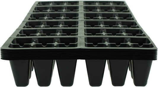 Handy Pantry Black Plastic Garden Tray Inserts – 10 Sheets, 72 Planting Pot Cells Each – 2x3 Nested x12 Configuration – Ideal for Nursery, Greenhouse, Seed Starting, and Vegetable Gardening