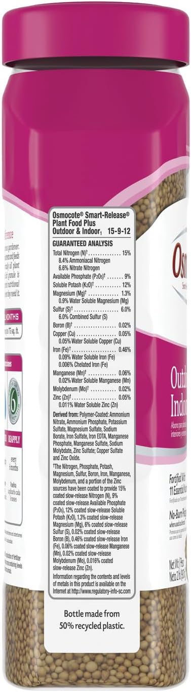 Osmocote Smart-Release Plant Food Plus Outdoor & Indoor₁, Granular Fertilizer with 11 Essential Nutrients, 2 lbs.