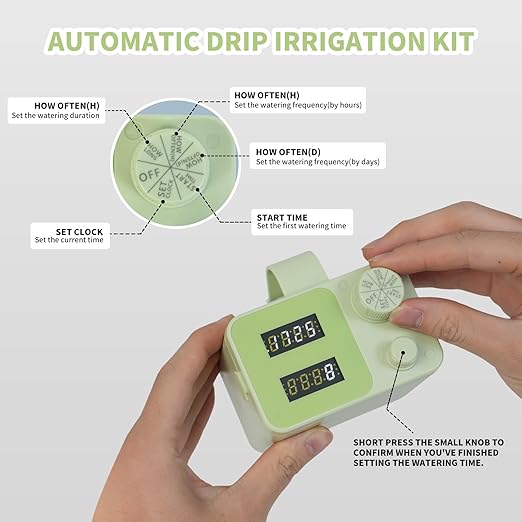 Automatic Plant Watering System for Indoor Plants,Smart Self Watering System for 15 Potted Plants, Automatic Drip Irrigation Kit Programmable Water with Timer (for 15 Potted Plant)
