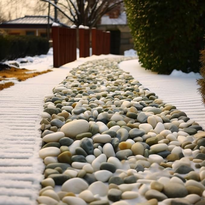 12 LBS River Rocks, StoneCreek, Decorative Garden Stones for Plant Landscaping, Polished Gravel Filler Pebbles for Home Decoration, Vases, Succulents, Flower Beds and Fish Tanks (Jade, Medium)