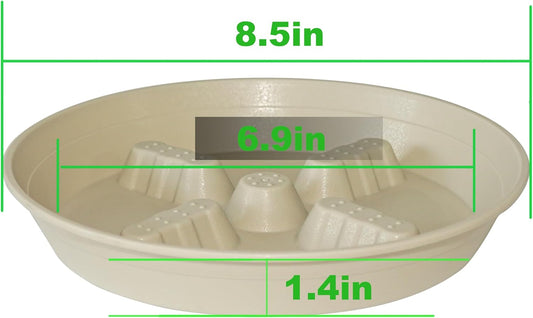 4 Pack Plant Saucer 8 inch, 10 12 14 17 inch, Plant Stand Plastic Plant Saucers for Indoors Outdoor, Heavy Duty Flower Planter Drip Trays for Pots, Pot Saucers for Plants, Grow Bags Saucers