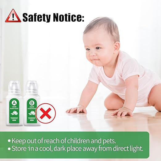 Hydroponics Nutrients(800ml in Total), All Purpose Plant Food A&B Hydroponics Supplies, Indoor Plant Fertilizer for Hydroponics Growing System, Hydroponic Solution for Herbs Vegetables