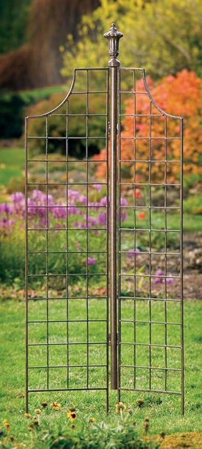 H Potter Metal Garden Screen Trellis for Climbing Plants for Privacy Garden Flowers Vines Roses Clematis
