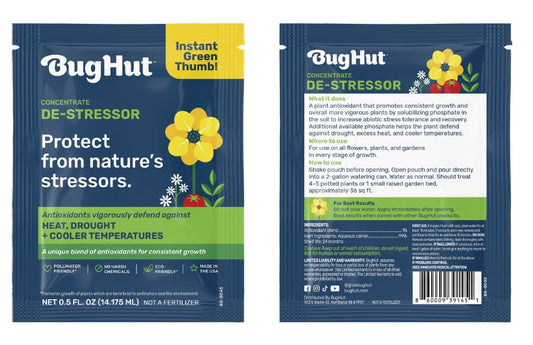 De-Stressor Plant Food - Natural Antioxidant for Healthy Growth and Protection - Liquid Antioxidant for Indoor and Outdoor Plants, Flowers, Vegetables - 0.5 oz., Makes 2 gallons