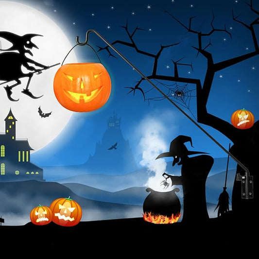 Heavy Duty Extended Reach Wall Mounted Deck Hook Wall Pole, Wall Bracket Direction and Length Adjustable Plant Bracket for Bird Feeders, Planters, Suet Baskets, Lanterns, Wind Chimes and More,Black