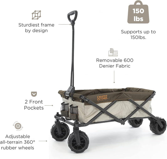 Creative Outdoor Original Folding Wagon All-Terrain Wheels