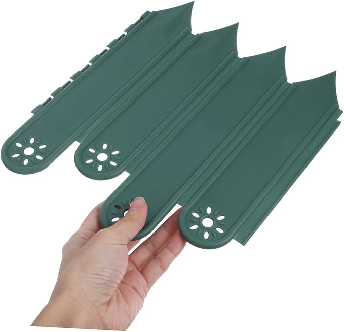 KESYOO 5pcs Decorative Outdoor Garden Edge Plastic Landscape Fencing with Corner Brackets for Lawn Flower Bed Borders Easy Install Outdoor Pet Fencing Panels