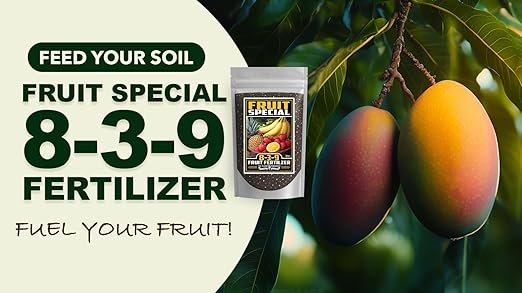 Fertilizer Commercial Grade | Fruit Special 8-3-9 | 5 Ounces | Custom Professional Mix Blend | Macronutrients & Micronutrients | Tropical Fruit Plants & Trees | Flowering Post-Harvest Recovery Formula