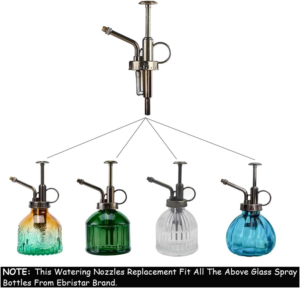 Sprayers Watering Nozzles, Plastic Bronze Top Pump, Replacement for Glass Plant Mister Spray Bottle
