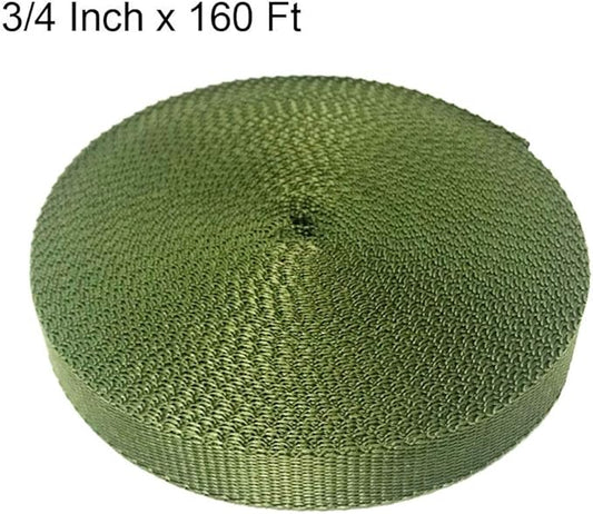 160FT Tree Tie Straps for Staking, Tree and Plant Supports for Effective Growing Green Blend in with Landscaping for Guying Young Trees Straight (1,850 Lbs Strength, Green)