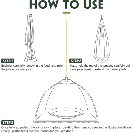 Sawysine 4 Pack Mesh Plant Cover Reusable Screen Cloche Dome Plant Protector Tent Collapsible Umbrella for Outdoor Garden Greenhouse Vegetable Flowers Strawberry from Animals(17 x 17 Inch,White)