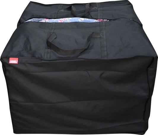 Outdoor Square Cushion/Cover Storage Bag, Protective Zippered Storage Bags with Handles, 32''L x 32''W x 24''H Black