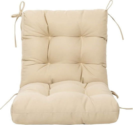 ARTPLAN All Weather Chair Outdoor Cushions Wicker Tufted Pillow with Back for Outdoor Furniture
