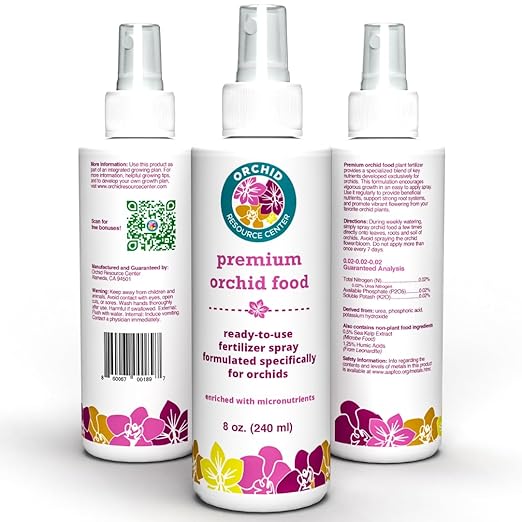 Orchid Fertilizer Spray – Nourishing Liquid Plant Food Mist for Healthy Orchids – Easy-to-Use Nutrient Boost for Vibrant Blooms & Healthy Roots – Made in USA – 8 oz