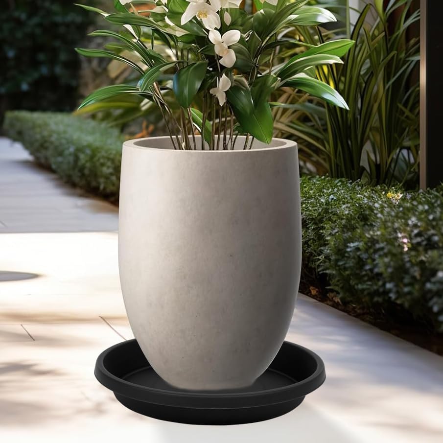 2 Pack Plant Saucer 16 Inch, Durable Large Deep Plant Trays for Pots, Plant Drip Trays, Plant Water Catcher Tray for Plants, Plastic Plant Saucers for Indoors no Holes