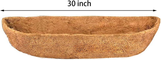 2pcs 30" Natural Replacement Coconut Liner for Window Box Wall Planter Garden Deck Fence Flower Baskets