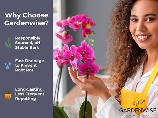 Premium Orchid Bark for Potting Mix – Ready-to-Use Pine Bark for Indoor Plants, Orchid Repotting & Soil Mix Creation, Ideal Orchid Medium (2 quarts)