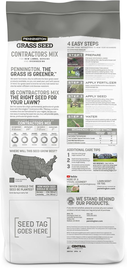 Pennington Contractors Grass Seed Mix Central 7 lb