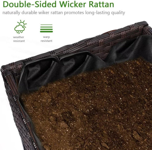 WONDER GARDEN Raised Garden Bed-Planter Box - Elevated Raised Garden Beds Outdoor with Legs & Storage Shelf for Vegetables Flower Herb Backyard Patio