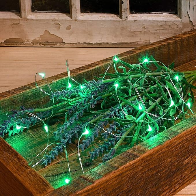 2 Pack Solar Powered Fairy String Lights Outdoor Waterproof 8 Modes Twinkle Christmas Decorations Lights, Each 33ft-100LED, 40ft-120LED, 66ft-200LED, 80ft-240LED, (Green, 66)