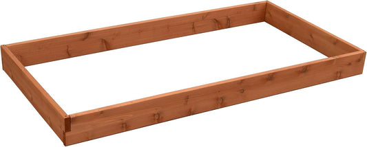 Red Cedar Wood Raised Vegetable Garden Bed - Amish Made in USA (5.5" Raised Bed, Cedar Stain)