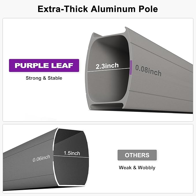 PURPLE LEAF 11.5' X 8' Left-right Tilting Patio Umbrella Outdoor Swivel Cantilever Umbrella Aluminum Offset Umbrella with Champagne Frame and 360-degree Rotation for Garden Deck Pool, Beige