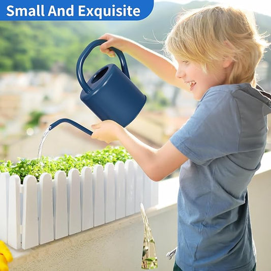 Watering Can, Stainless Steel Watering Can for Indoor & Outdoor Plants, 1L/35oz Long Spout Water Can with Handle, Rust-Proof Plant Watering Pot for House Plants, Garden Flowers