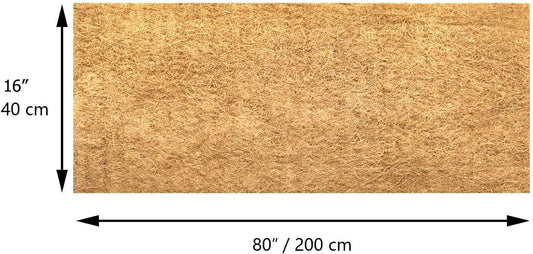 16x80 inch Natural Coconut Coir Liner Sheets Coco Fiber Roll Coco Mat for Planter Flower Basket Liner Garden Decoration Animal Pet Pad
