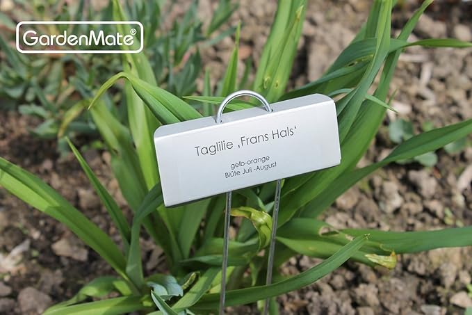 GardenMate 25-Pack Weatherproof Large Zinc Metal Plant Labels, Height 11.5", Label Area 3 1/2 x 1 1/4"