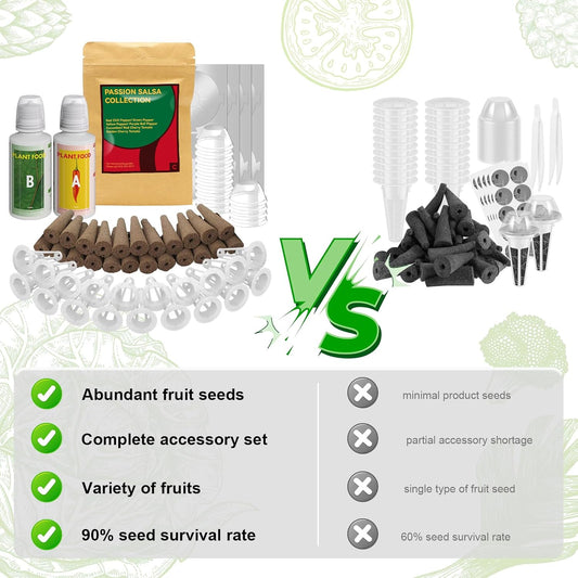 inbloom 18-Pod Salsa Seed Pod Kit for AeroGarden, Ahopegarden, Gardencube Hydroponic Garden with Cucumber, Red Chili Pepper, Green&Yellow Bell Pepper, Purple Pepper, Cherry Tomato – Mothers Day Gift