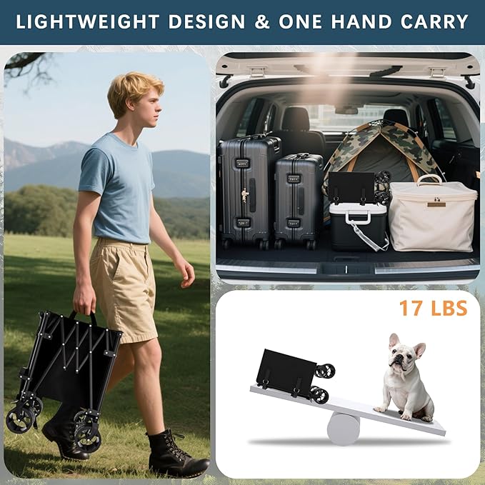 Favoyard Extra Large Collapsible Wagon Carts Foldable 220L & 360LBS Folding Wagons w/All-Terrain Wheels & Brakes Portable Utility Shopping Cart for Beach Grocery Sports Garden Camping Outdoor, Black