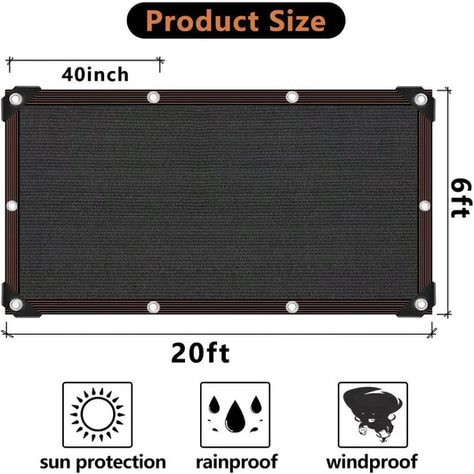 Shade Cloth - 70-90% Sunblock Net for Garden Patio,Shade Sails for Plants Greenhouse Outdoor Pergola Lawn Swimming Sun Shade Cloths for Kennel Chicken Coop Easier to Hang Shade Net Cover…